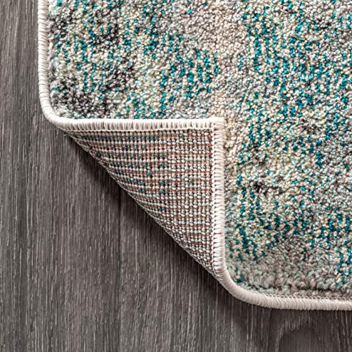 JONATHAN Y Modern Abstract Vintage Cream/Blue 3x5 Oval Indoor Area Rug, Contemporary POP, Transitional, Easy-Cleaning for Living Room, Bedroom, Kitchen, Pet Friendly, Non-Shedding (CTP104A-3OV) by JONATHAN Y - Image 6