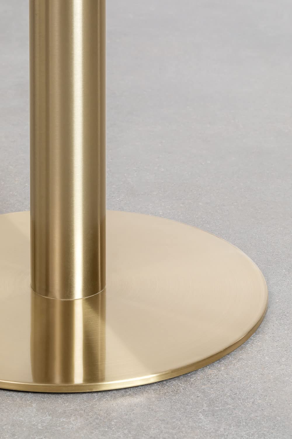 SKLUM Runder Stehtisch aus Steinzeug (Ø60 cm) Manhattan Weiss Gold Champagne