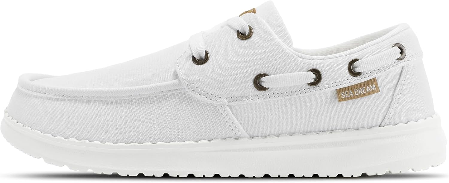 STQ Women Boat Shoes Orthopedic Insole Slip On Business Casual Sneakers for Plantar Fasciitis Lightweight Canvas Loafer - Image 8