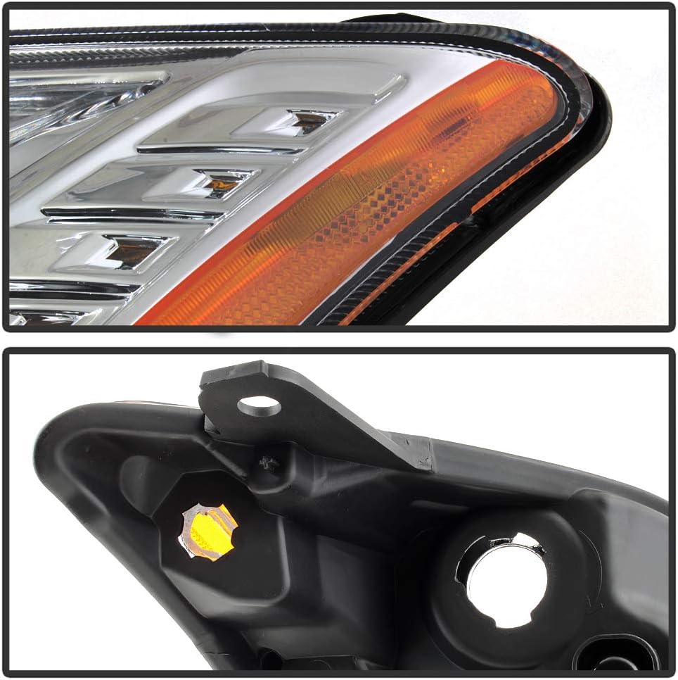 ACANII - For 2010 2011 2012 Nissan Sentra Chrome Housing Headlights Headlamps Assembly Replacement Driver+Passenger Side