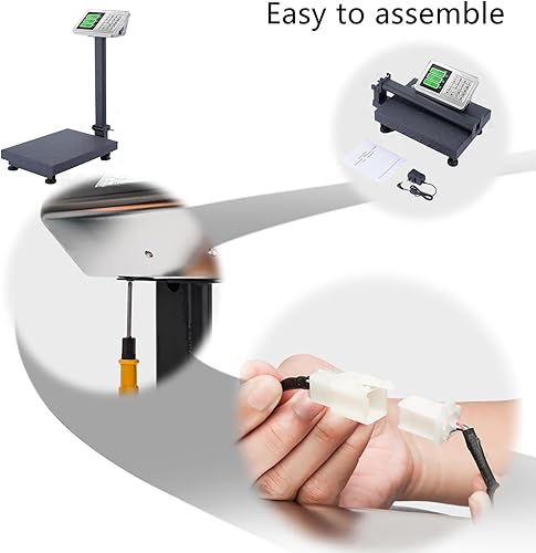 Miniatura 5 de TUFFIOM Báscula electrónica de plataforma de peso de 220 libras, básculas plegables de piso digital, pantalla LCD de alta definición de acero 220 lb