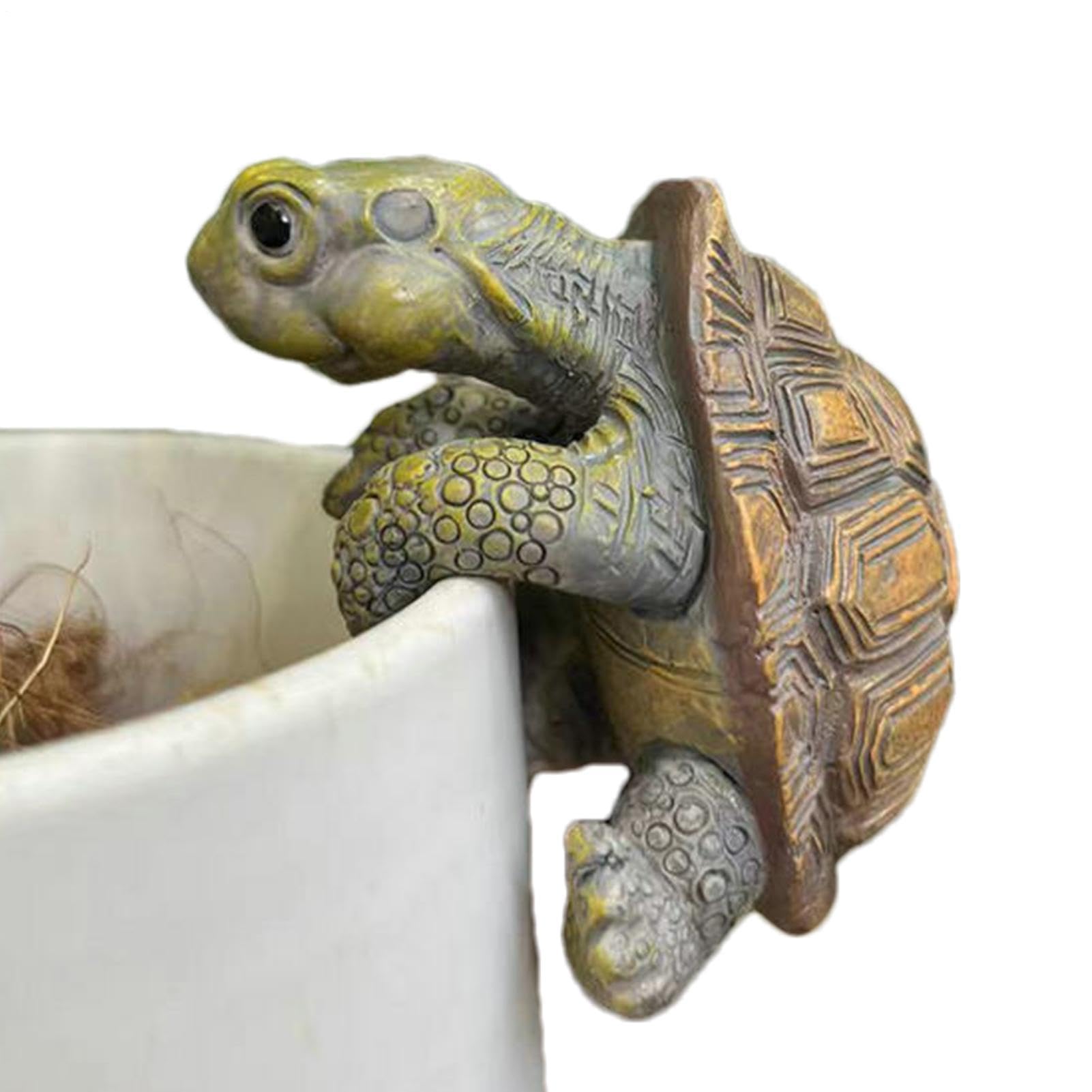 Sculpture de jardin Tortue Pot de Doudou cintre animalier pour terrasse