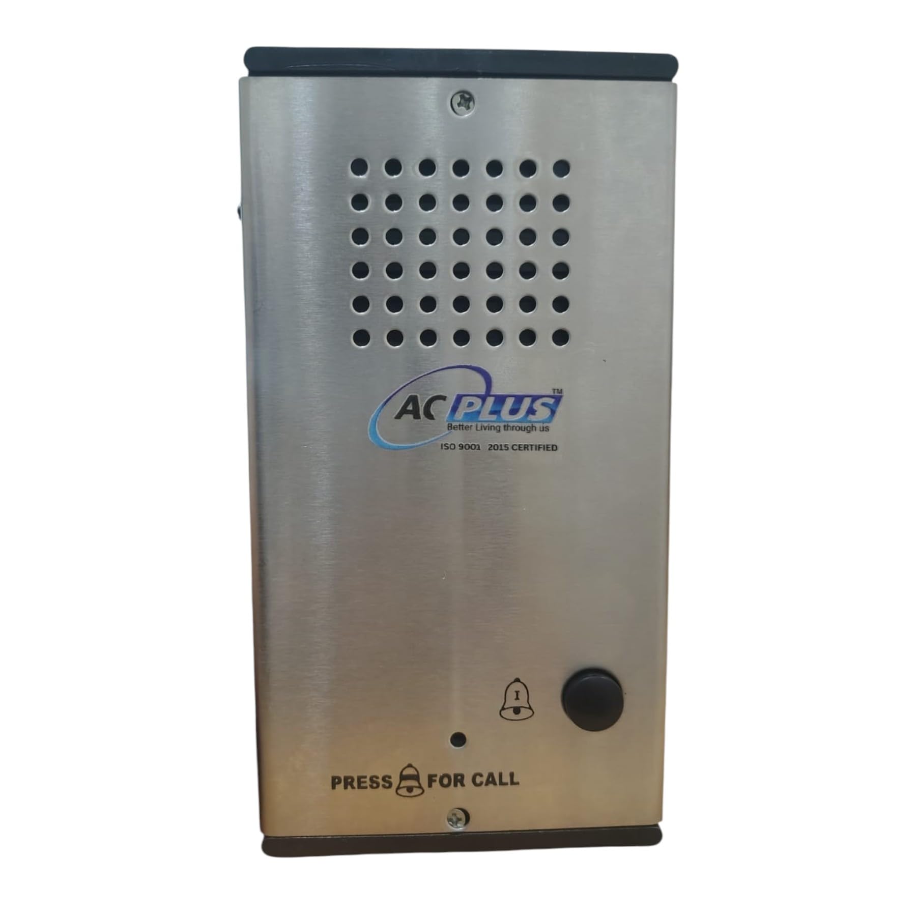 Audio Door Phone System (ADPS) Outdoor Panel by AC Plus | Entry Door Calling Unit | Clear Audio Communication | Durable Outdoor Design | Suitable for Home Office (Silver (1 Button))-image-4