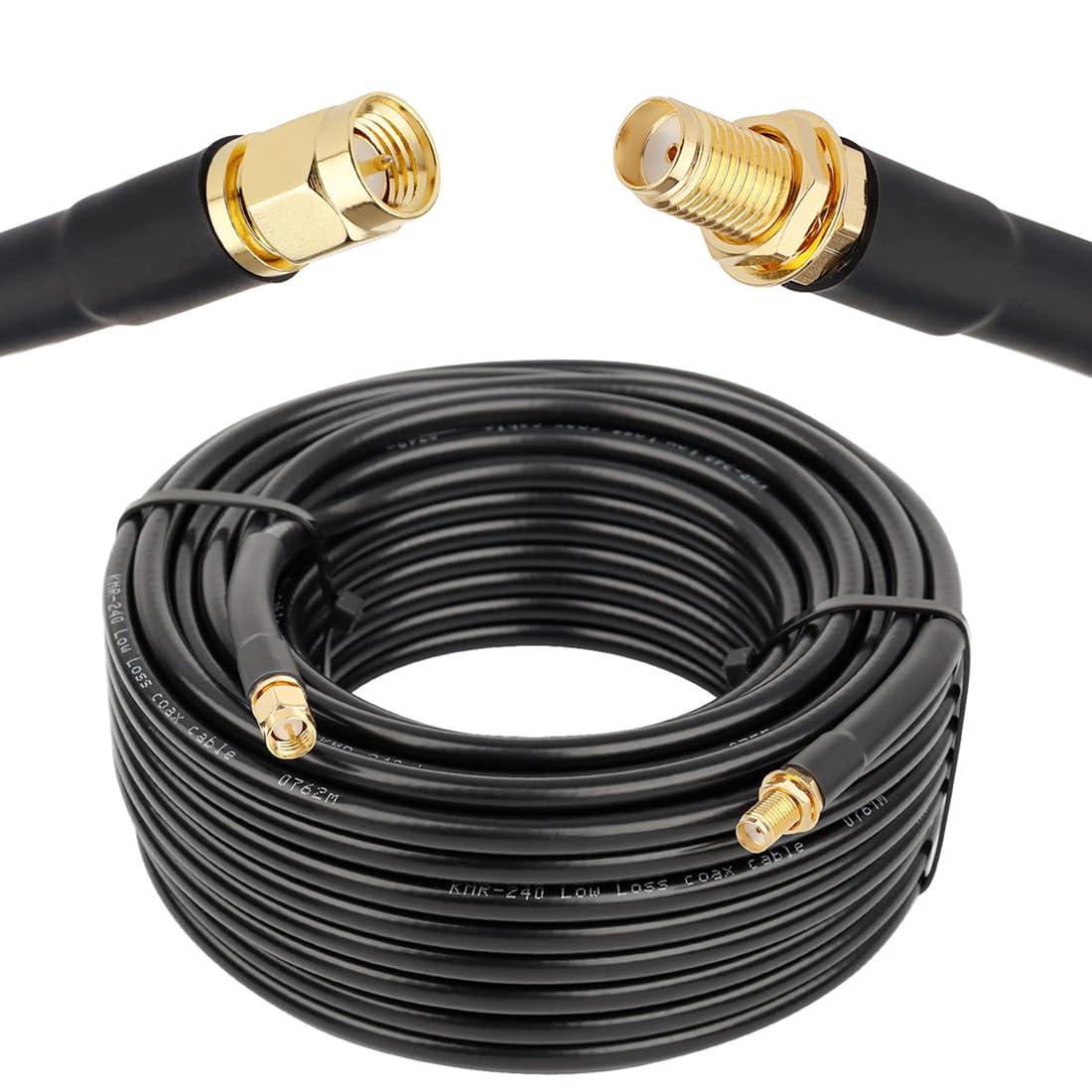22,9 m RG58 SMA męski na SMA żeński kabel koncentryczny 50 omów kabel koncentryczny o niskiej stracie do anteny