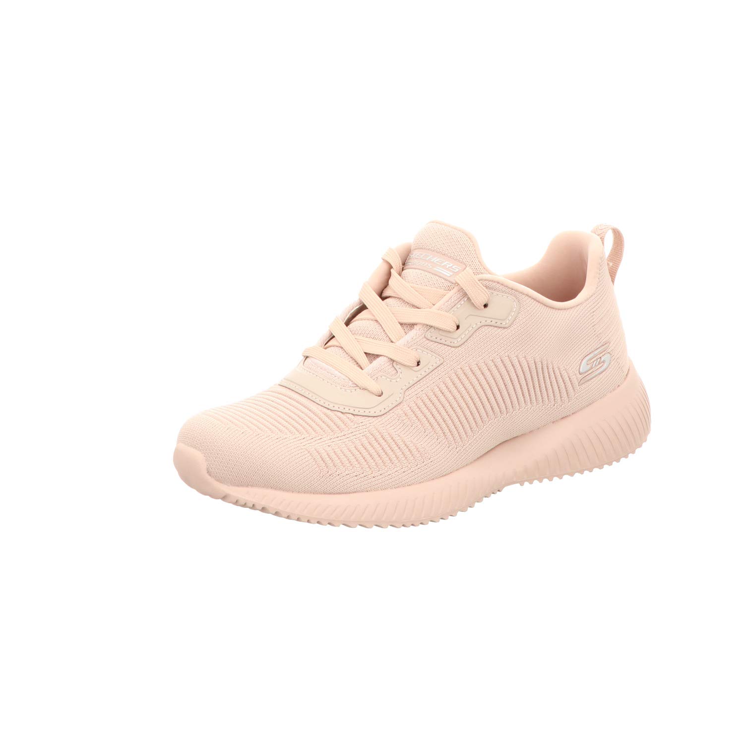 Skechers Women's Bobs Squad Tough Talk Sneakers, Pink Engineered Knit, 4 UK