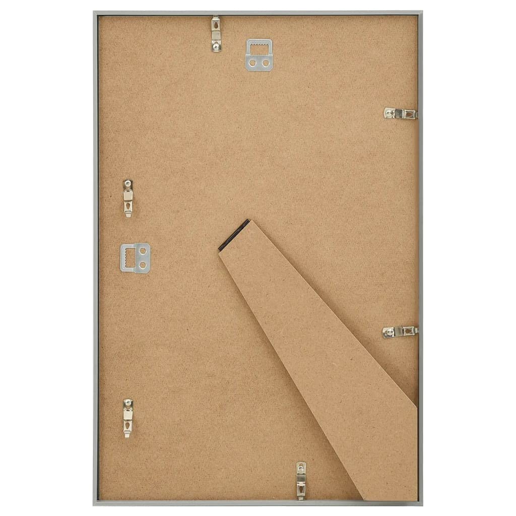 Ramka na zdjęcia kolaż 5 szt. na ścianę stół srebrna 70 x 90 cm