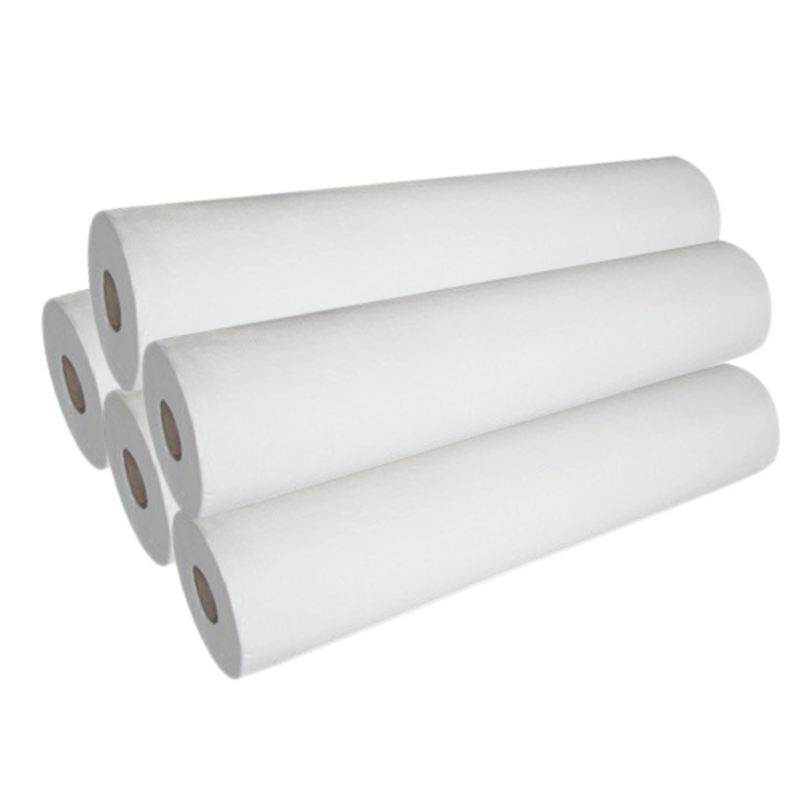 DSTOCK60-5 BOBINES DRAPS D'EXAMEN GAUFRÉ - 40 x 35 cm - 135 FORMATS Format spécial Fauteuil de Gynécologie Laize de 40 cm - Point à Point OUATE Blanche Pur Pate