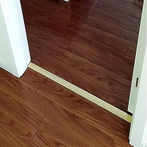 Miniatura 7 de Moldura en T de aluminio y tiras de transición de piso, tira divisora plana para unir huecos de suelos de tablones laminados, azulejos y umbral de