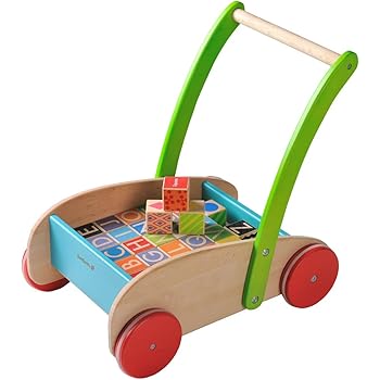 baby wooden walker with blocks