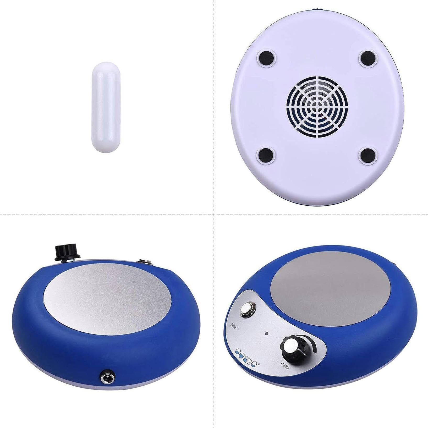 Agitador magnético, agitador electromagnético de 30 W y 2000 ml con Placa Caliente y luz indicadora de Calentamiento LED for investigación científica de Laboratorio
