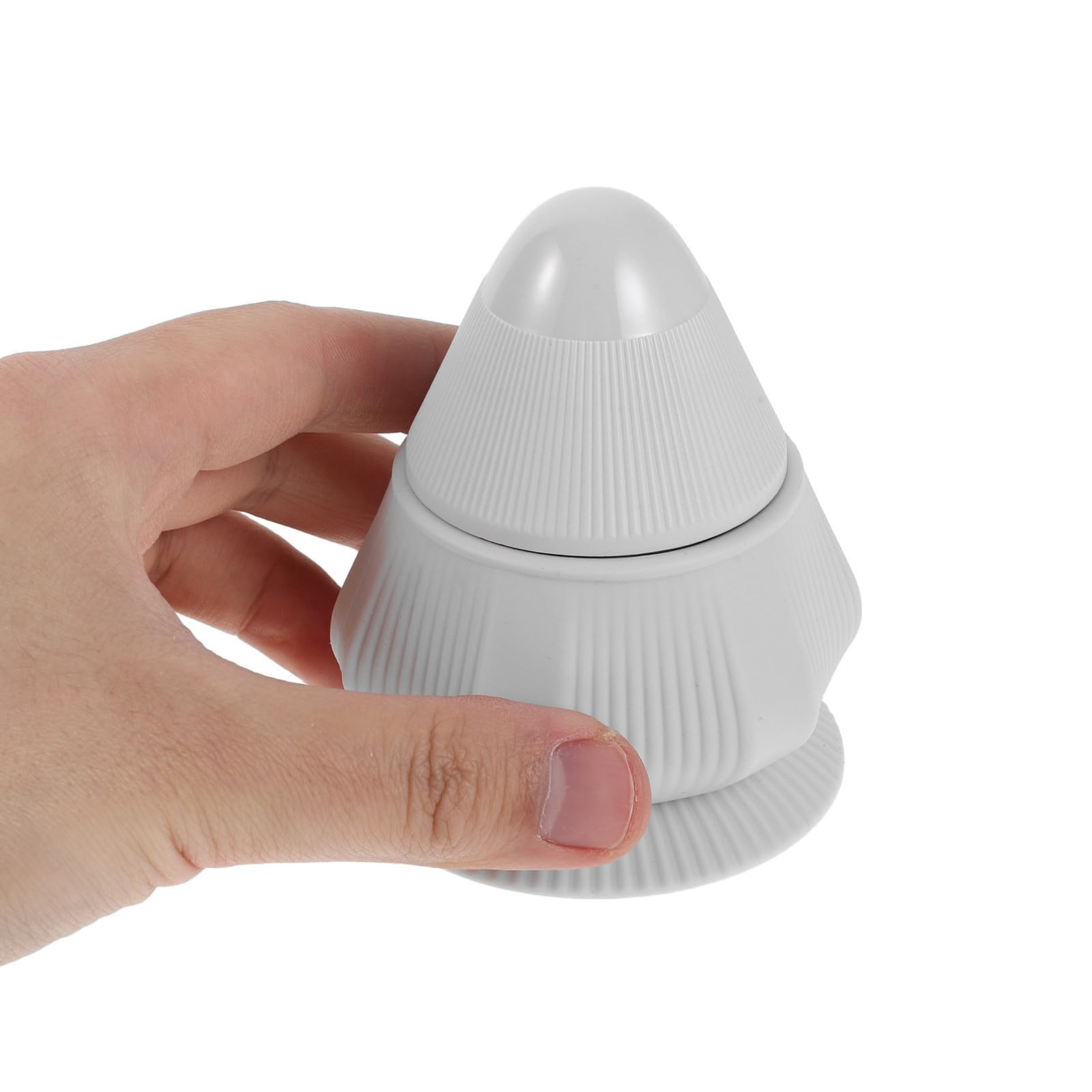Mikikit Tragbares Multifunktions Massagegerät mit Vibrations und Wärmefunktion Massageball mit Konischem Design aus Kunststoff Leicht und Wandmontierbar für Nacken und Schultern im Büro