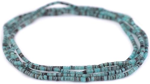 Miniatura 7 de TheBeadChest - Cuentas Heishi de concha natural turquesa (0.315 in)