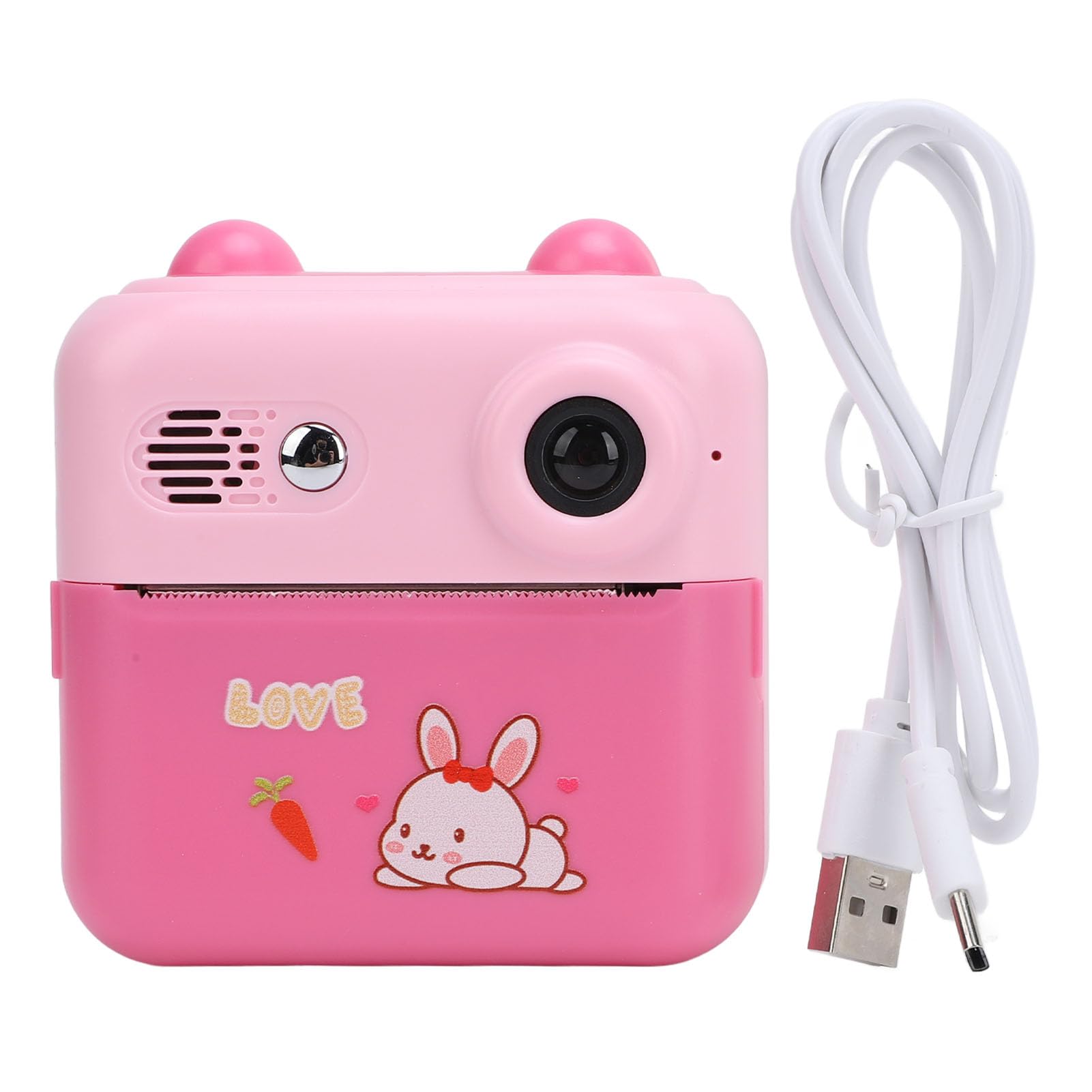 Fotocamera a Stampa Istantanea, Fotocamera Video Istantanea Digitale da 50 MP 1080P per Bambini, con Zoom Digitale 16X, Schermo IPS da 2,4 Pollici, Scatta e Stampa (Roseo)