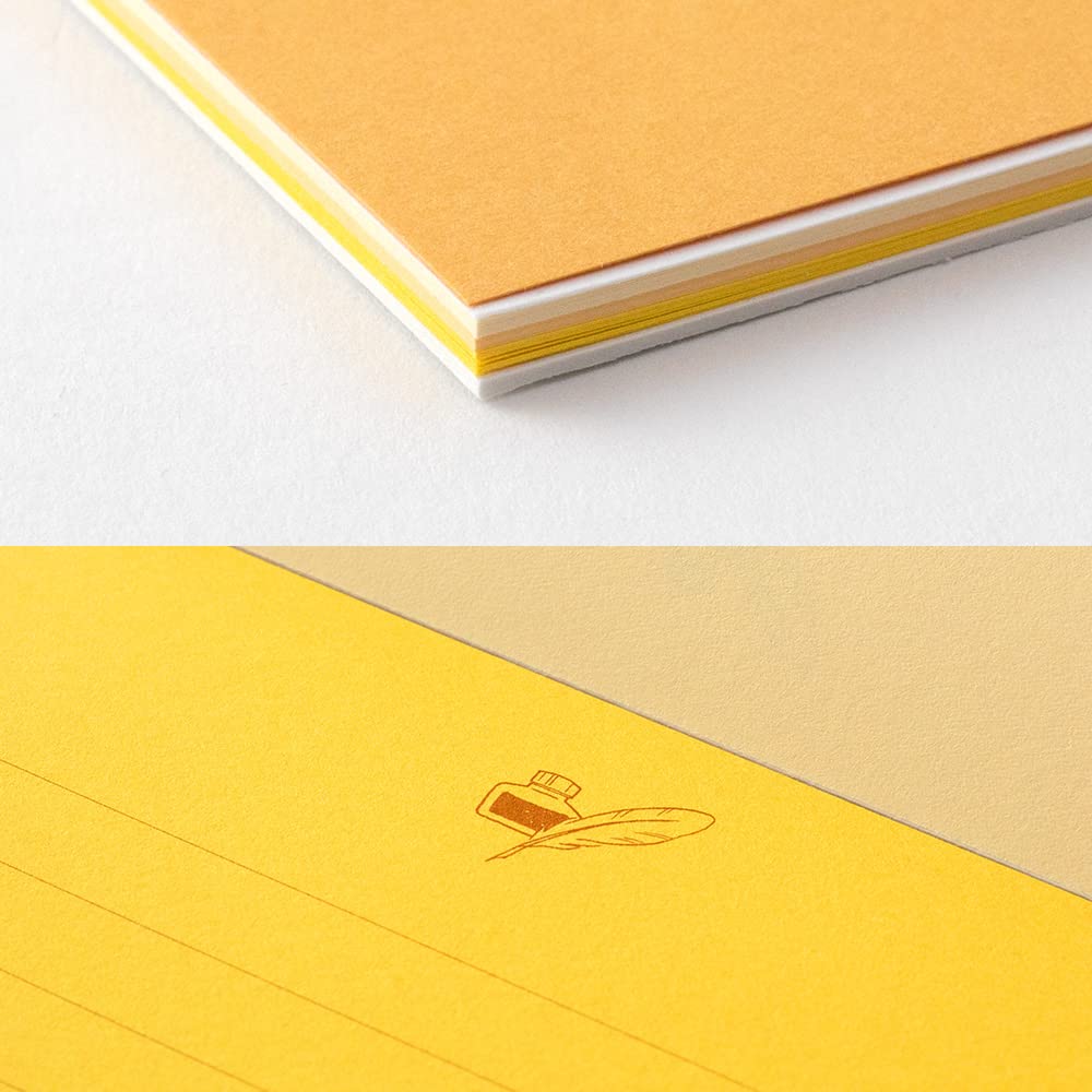 Midori A5 Stationery Notebook – Gift Colors Gold, 3 Paper Colors With Ink Absorbing Sheet - View #2