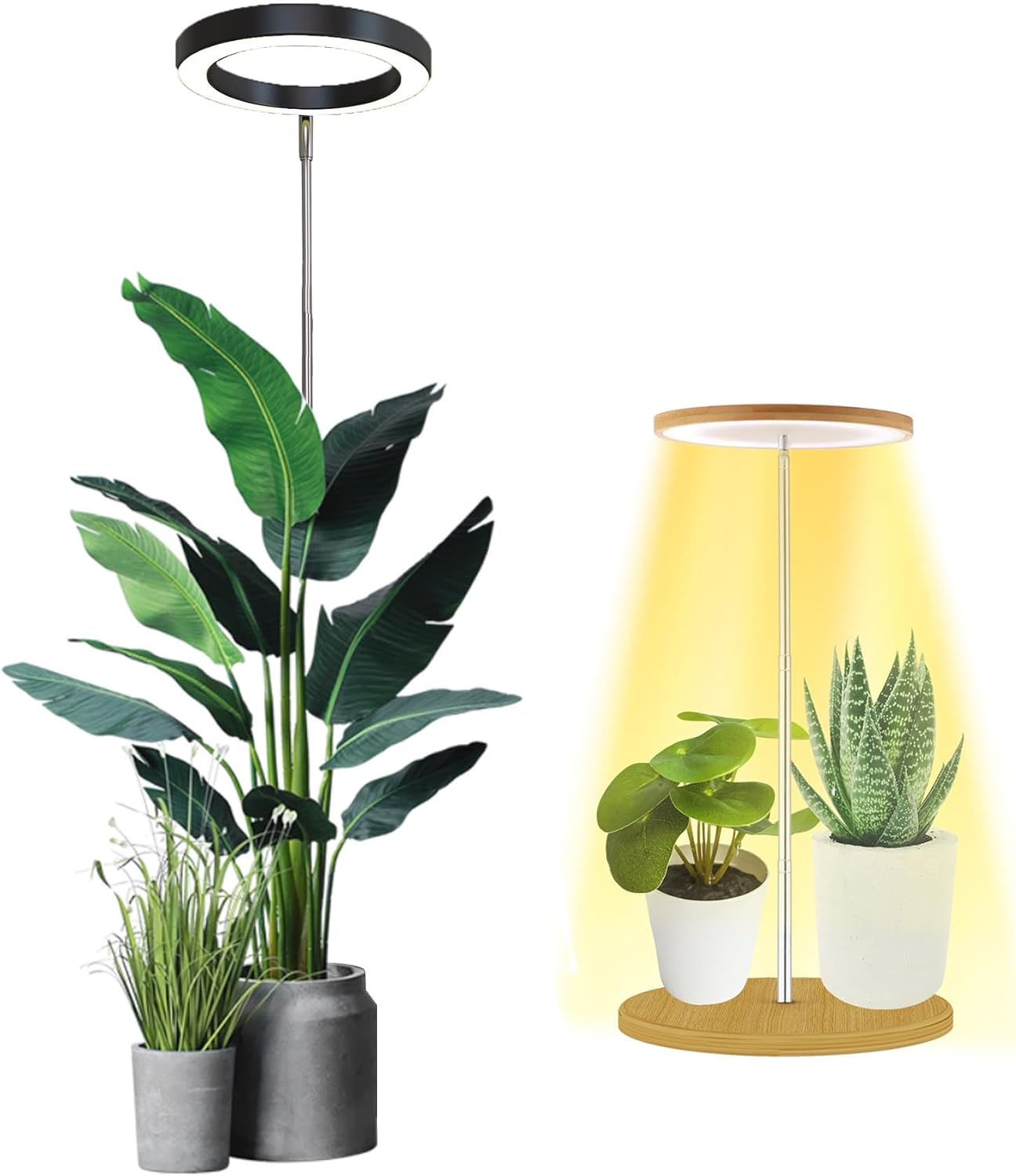 Plant Grow Light,yadoker LED Growing Light Full Spectrum for Indoor Plants,Height Adjustable, Automatic Timer, 5V Low Safe Voltage,Idea for Large Plant Light