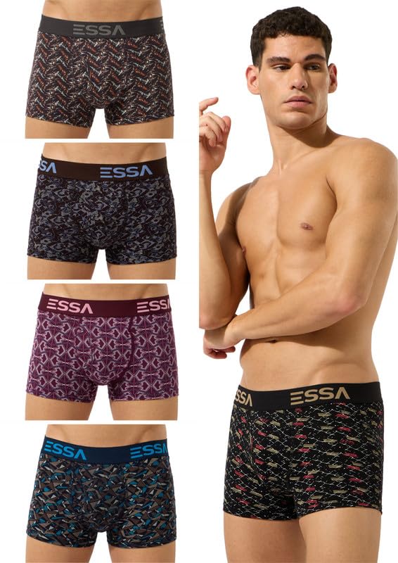 essa Men's Cotton Printed Trunks - All Over Printed Fabrics | Assorted Multi-Colours | Stylish Designs | Breathable for All Day Comfort|Outer Elastic-picture-15