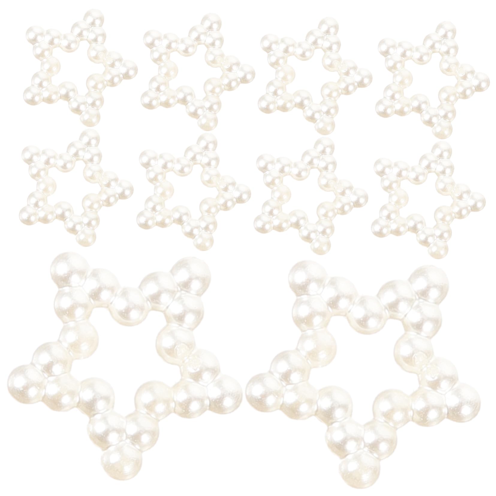 ERINGOGO 200pcs Mini Beaded Star Charms for Phone DIY Cell Phone Charm Making Plastic Nail Art Decorations