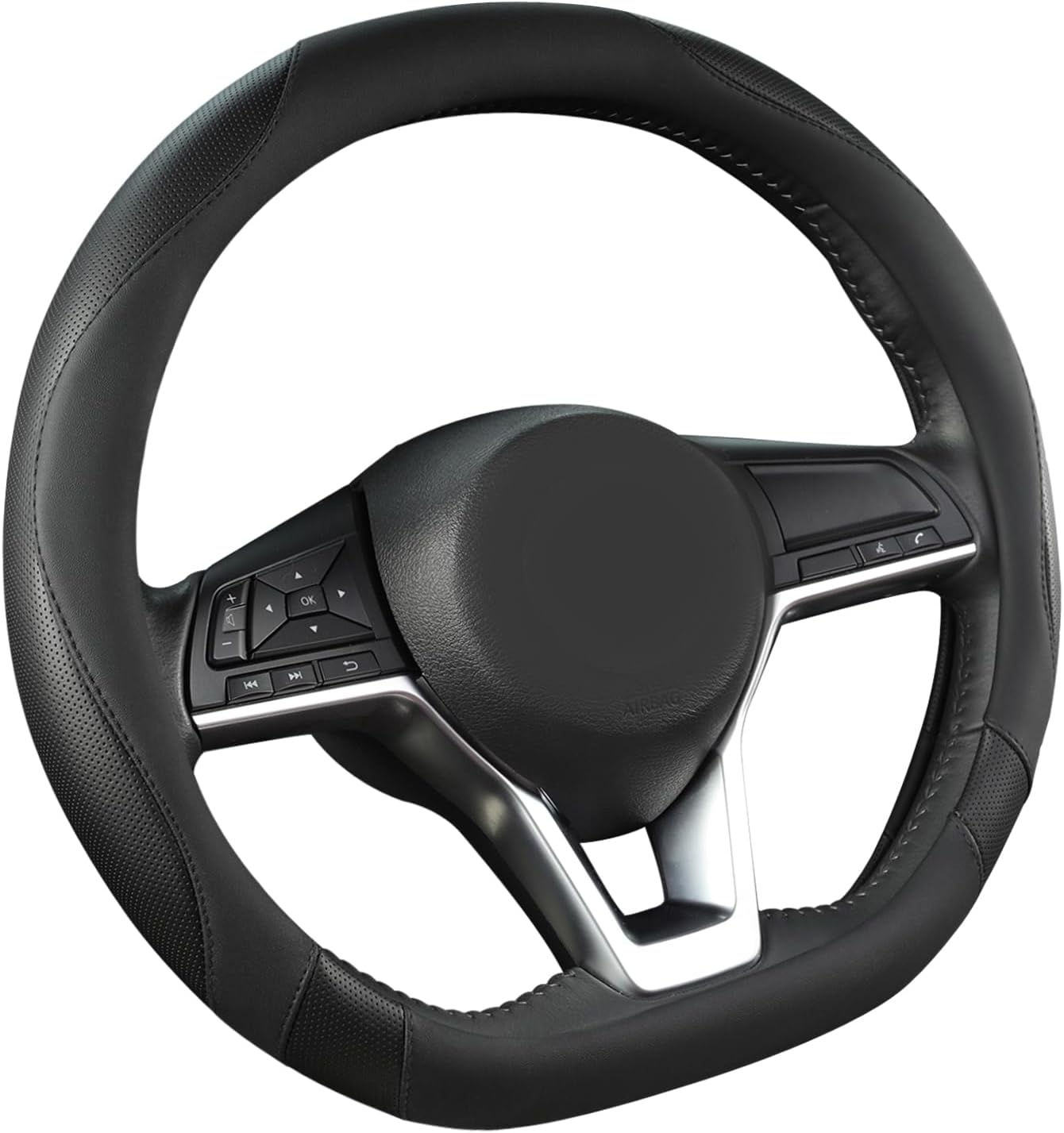 West Llama Flat Bottom Car Steering Wheel Cover for Nissan