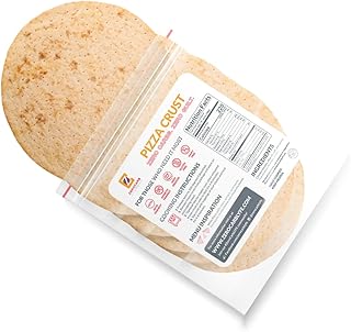 ZC LYFE 8" Gluten Free Frozen Pizza Crusts, for Keto Healthy Meals, Chicken Breast Crust, Thin, High Protein (32g/serv) and Zero Carb (0g/serv), Oven or Air Fryer (Pack of 6)