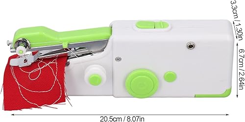 Miniatura 7 de Diydeg Máquina de coser de mano, mini máquina de coser eléctrica portátil, ergonómica y portátil con pilas, herramienta de puntada rápida para