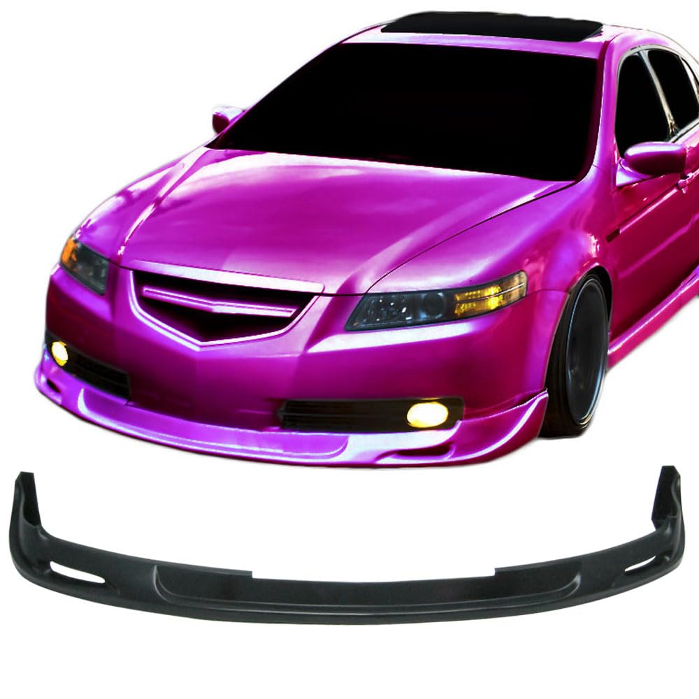 Front Bumper Lip Compatible with 2004-2006 Acura TL, PU Black Front Lip Spoiler Splitter by IKON MOTORSPORTS, 2005