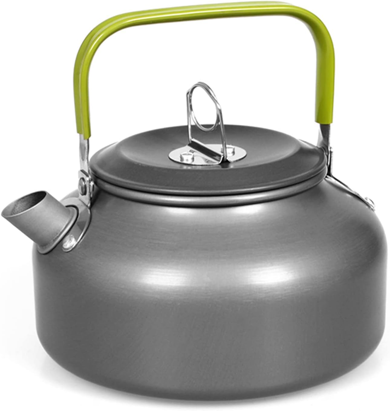 Tyasdery Tea Kettle, Outdoor Camping Kettle Aluminum Tea Kettle Coffee Pot Heat Resistant Handle with Carry Bag, 0.8L