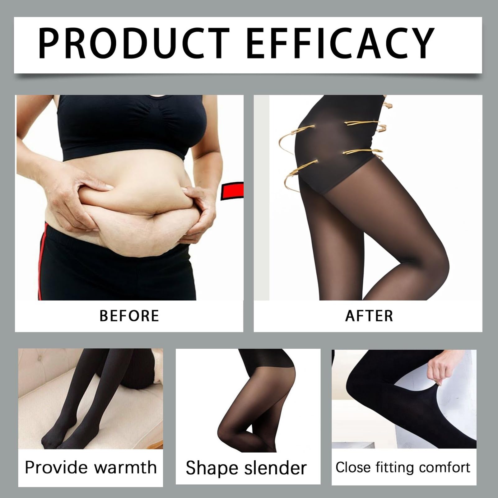 Compression Pantyhose, Support Stockings Tights, Breathable Shaping Leggings, Slimming High-Stretch Fit for Work, Dance, Date, Home, Social Gathering Wear, 4.37x1.06x6.02 inches