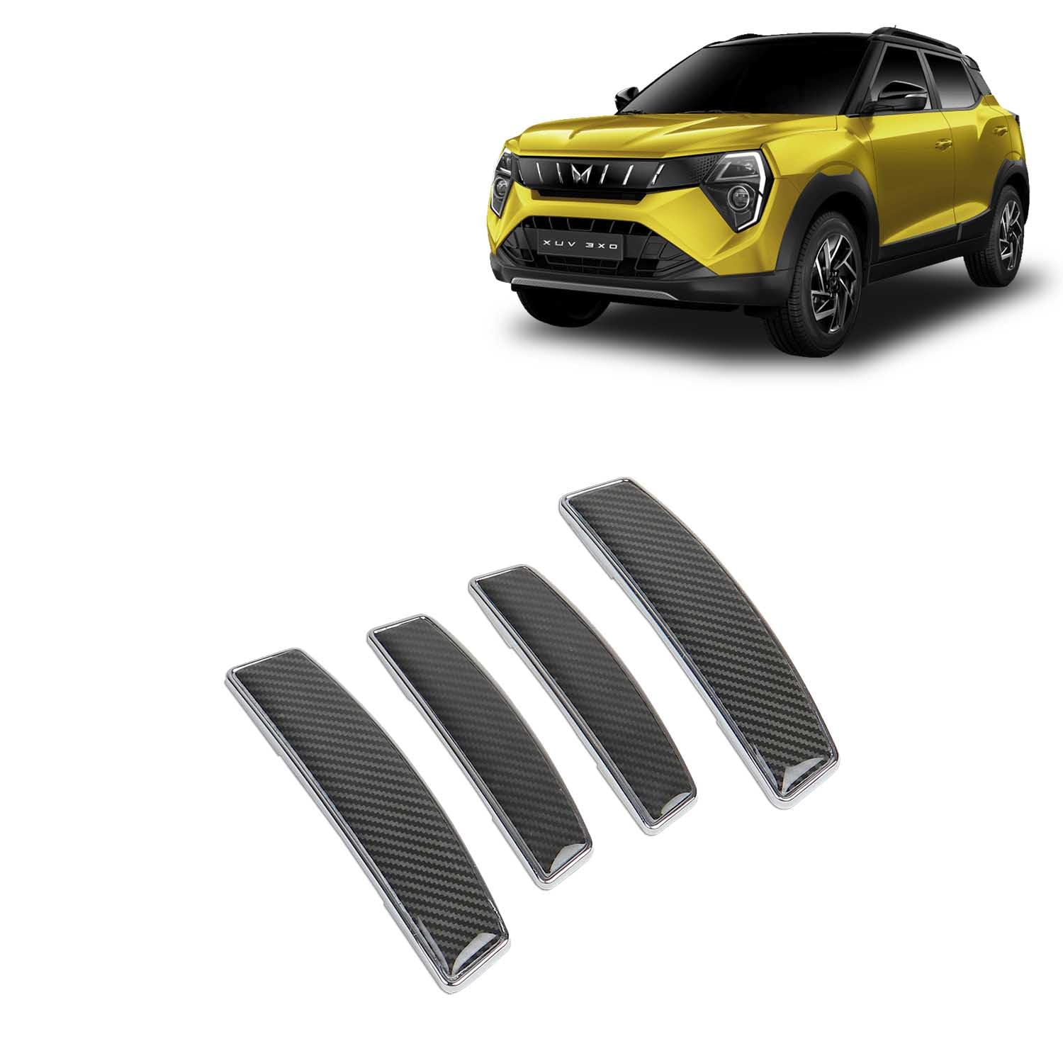 KINGSWAY® Car Door Edge Protection Guard Compatible with Mahindra XUV 3XO, (Year 2024 Onwards), Car Safety Anti Dent Scratch Proof Gurads, Car Door Guard Bumper Protector, D3 Black, Pack of 4 Pcs-image-23