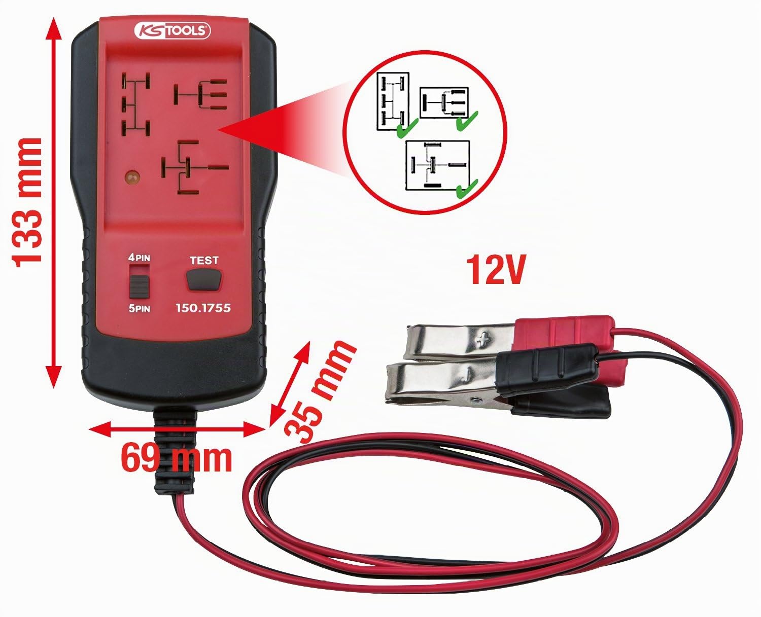 KS TOOLS 12V Relé ensayador