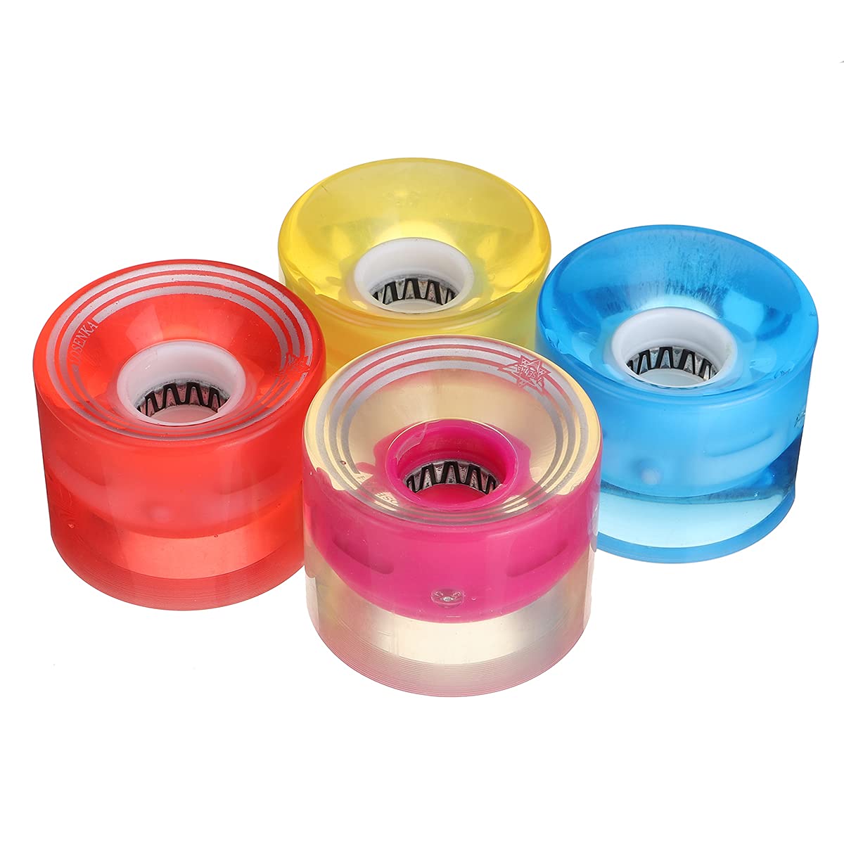 YONGYAO 4PCS/Set 60x45mm Roues de Planche à roulettes Glow Flash Light Longboard Light Wheels-Bleu