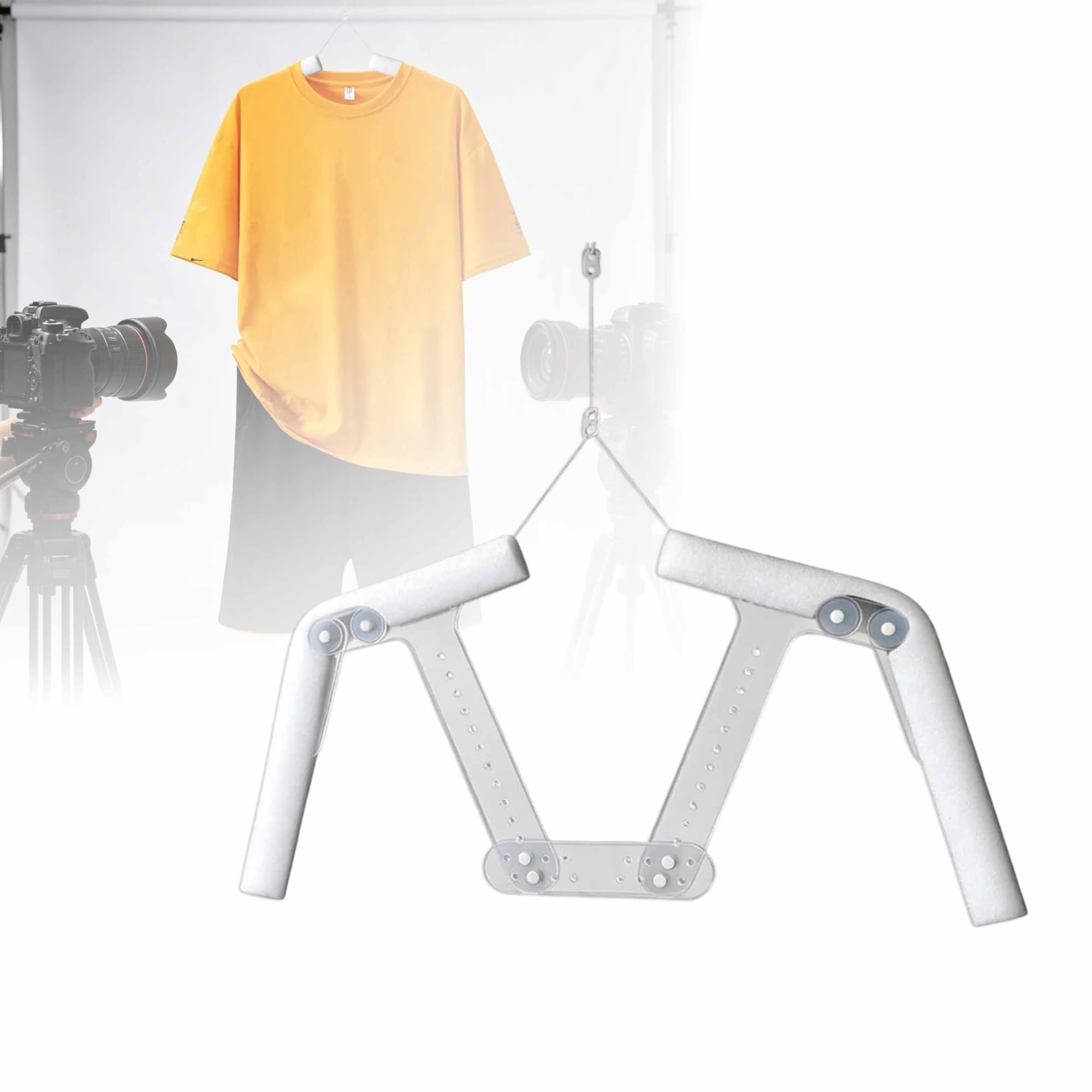 Acrylic Hang Clothes Holder, Mannequin Form Invisible Hanger