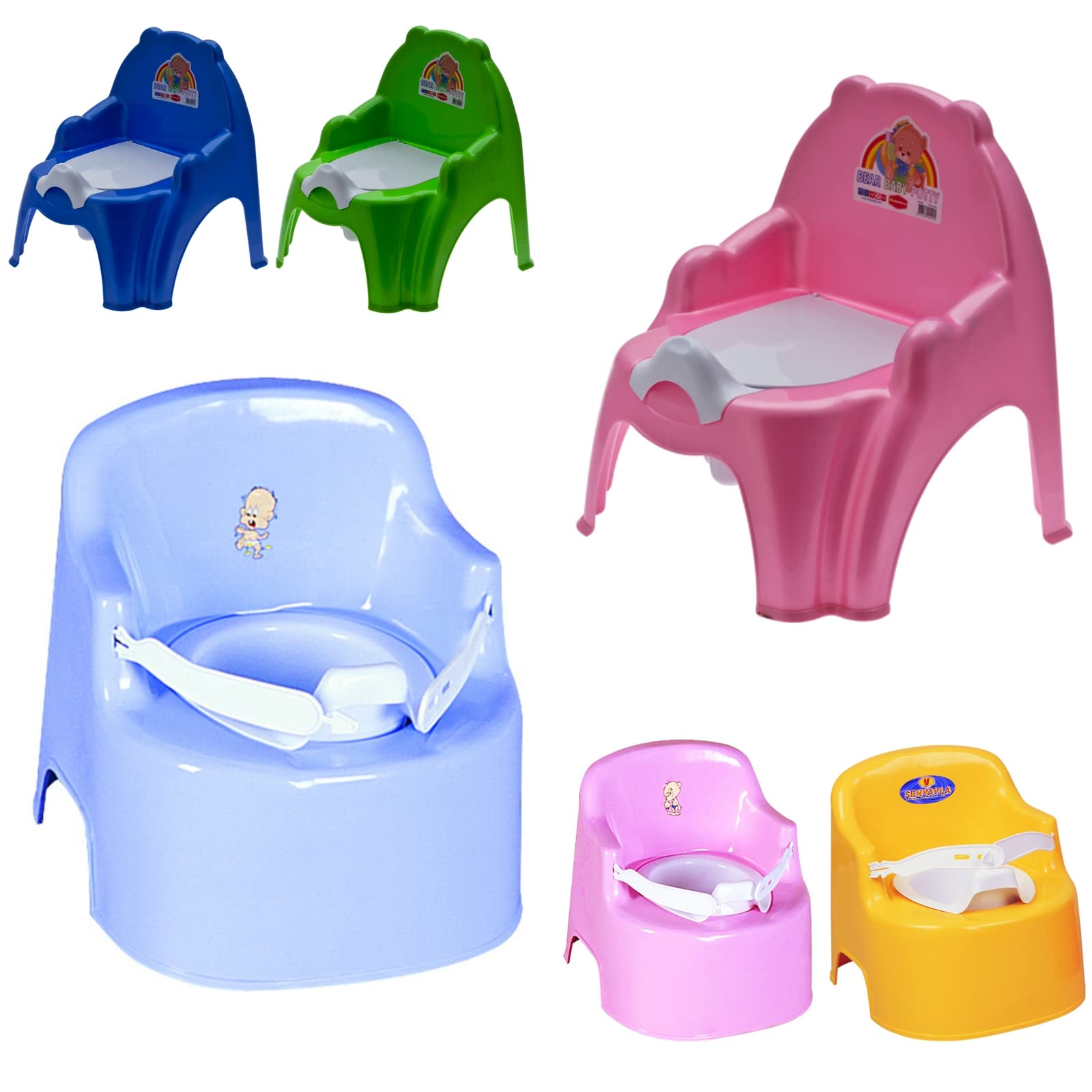 Kindertoilette Mit Lächelndem Gesicht - Töpfchen Training Für Kinder 6 Monate-5 Jahre