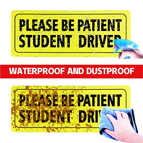 image for JUSTTOP Student Driver Magnet Safety Sign, 9 X 3.5 inch Car Vehicle Re