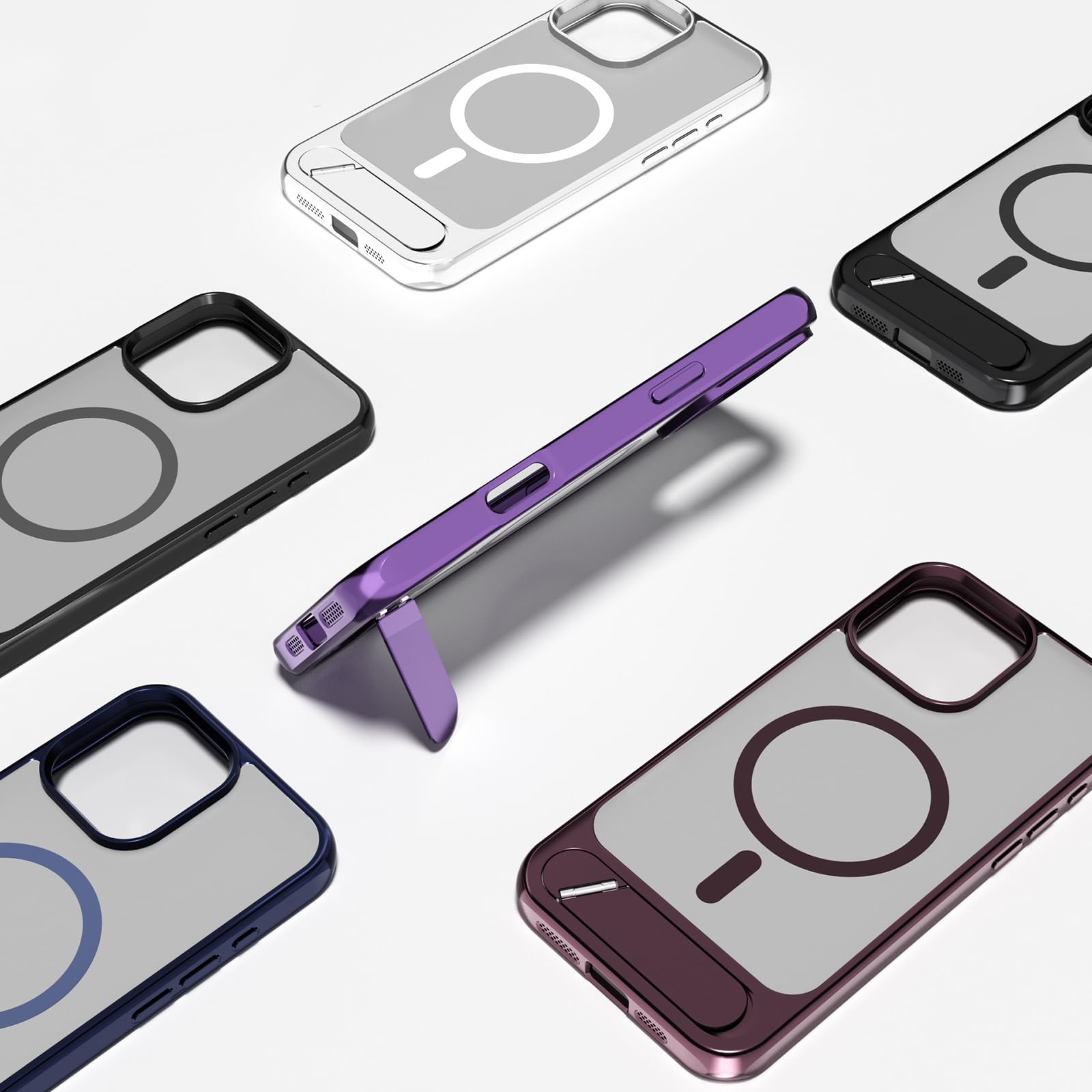 Handyhülle Für IPhone 16 Pro Max – Magnetisch, Stoßfest, Mit Wellenmuster, Kabelloses Laden