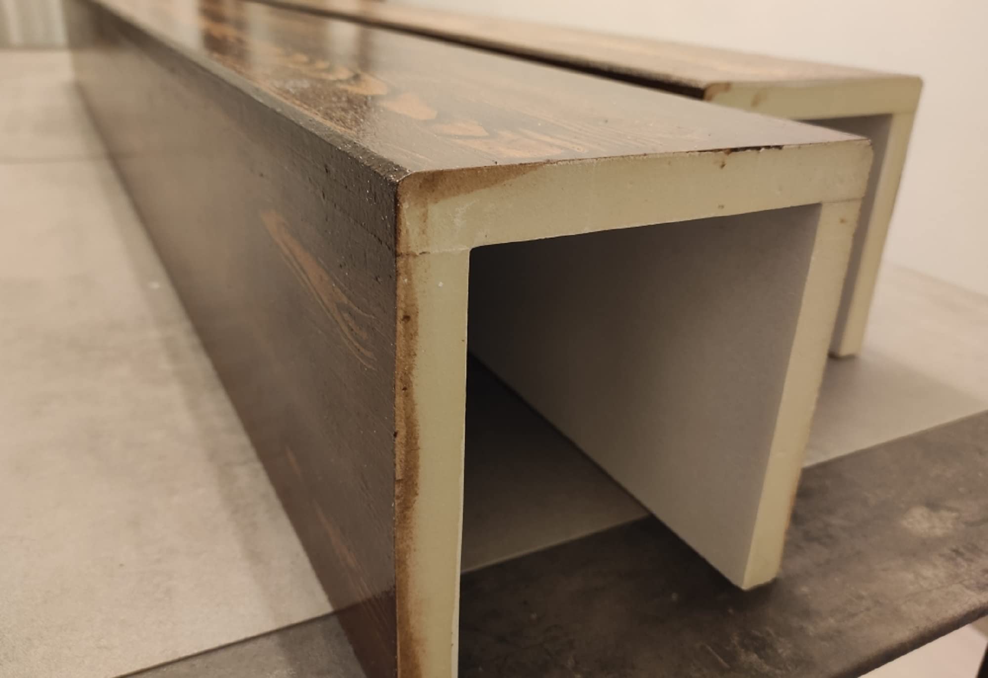 Trave finto legno lunghezza 100 cm. (L15xH10 cm, Olmo)