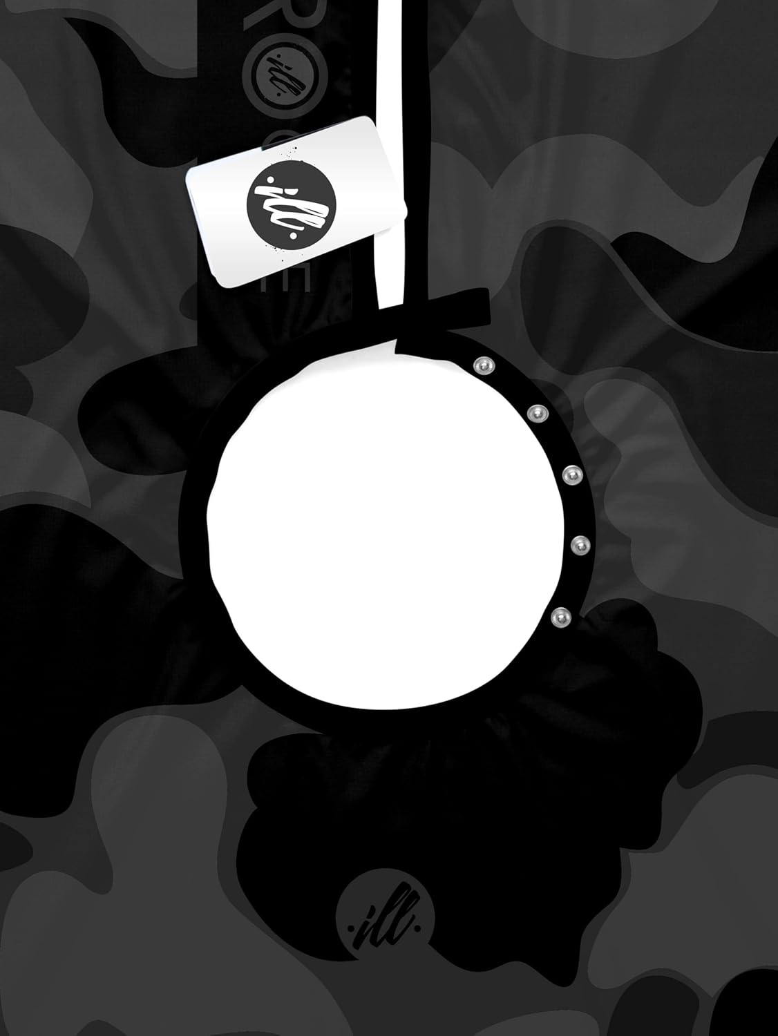 Illuzien Black Camo PRO Barber Cape, Hair Cut Drape, Water-Resistant Barber Accessories, Professional Cape