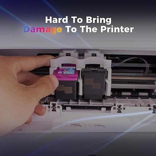 Miniatura 5 de 67XL - Repuesto de tinta para impresora HP 67, cartuchos de tinta negro/color, paquete combinado XL para HP Ink 67 para Envy 6055e 6000 Deskjet