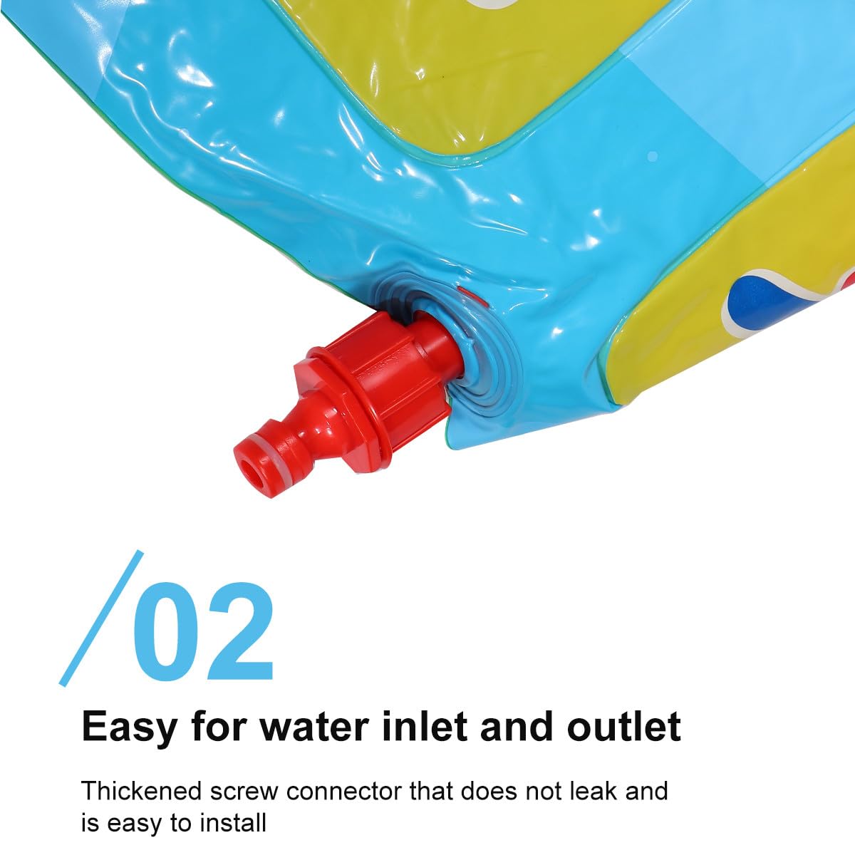 Tapete de Juego Digital de Agua Inflable para Niños Azules