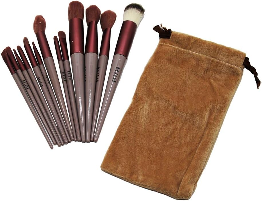 13PCS EFLATUN KADİFE TORBALI MAKYAJ FIRÇA SET