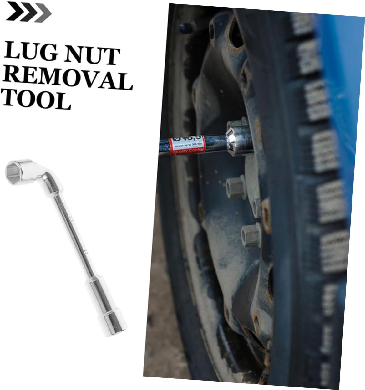 Veemoon L-shaped 21mm Socket Wrench Double-head Automotive Tool for Car Tire Repair and Wheel Maintenance Sturdy Steel Construction