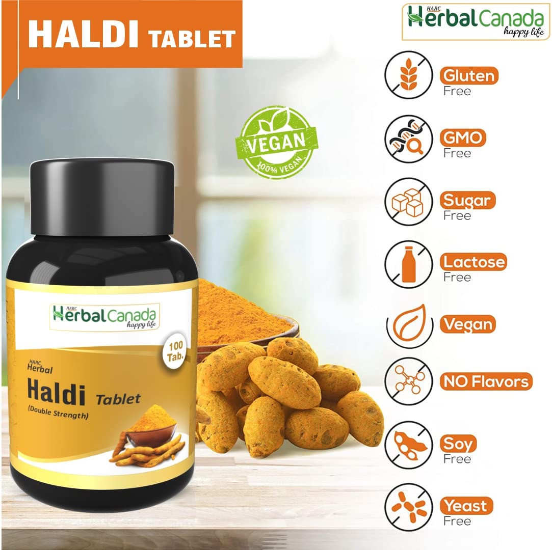 Harc Herbal Canada Ashwagandha (100 Tablets) + Haldi (100 Tablets) || Healthy Combo Pack 1