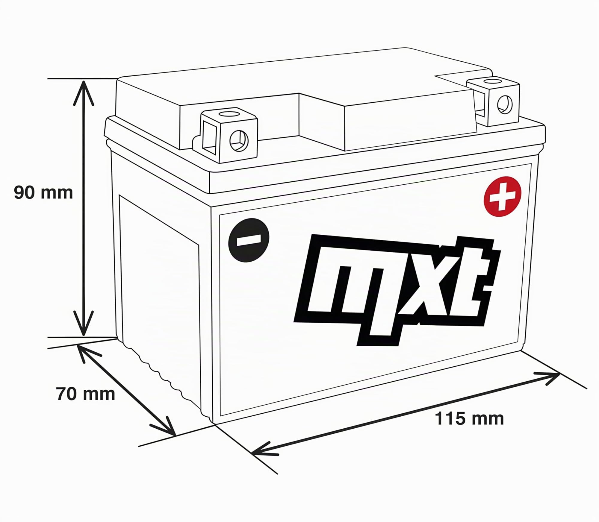 Maxtuned Batteria 12V 5Ah SLA4L-BS YTX5L-BS YB4L-B YTX4-BS Esente da Manutenzione Sigillata