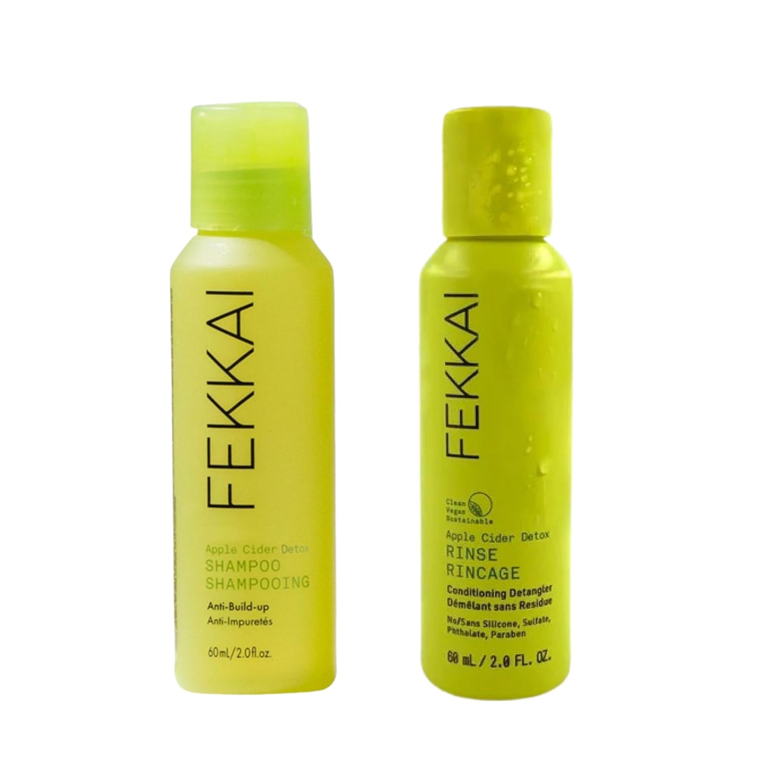 FEKKAI Apple Cider Detox Rinse (2 oz) + Detox Shampoo (2