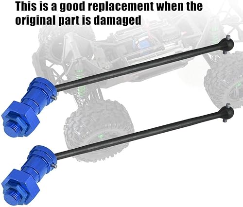 Miniatura 2 de Eje de transmisión de coche a control remoto, eje de transmisión delantero trasero de aleación de aluminio para TRAXXAS XMAXX 15 coche (azul marino)