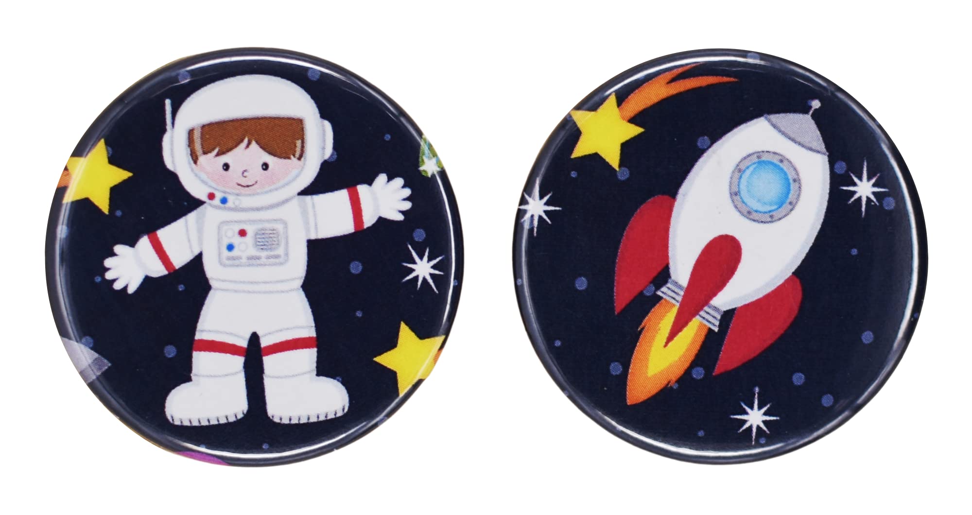 Magnetic Children's Car Seat Strap Holders (Everett the Astronaut)