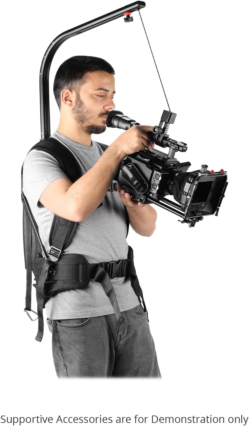 User wearing the Flowline Starter with a camera rig