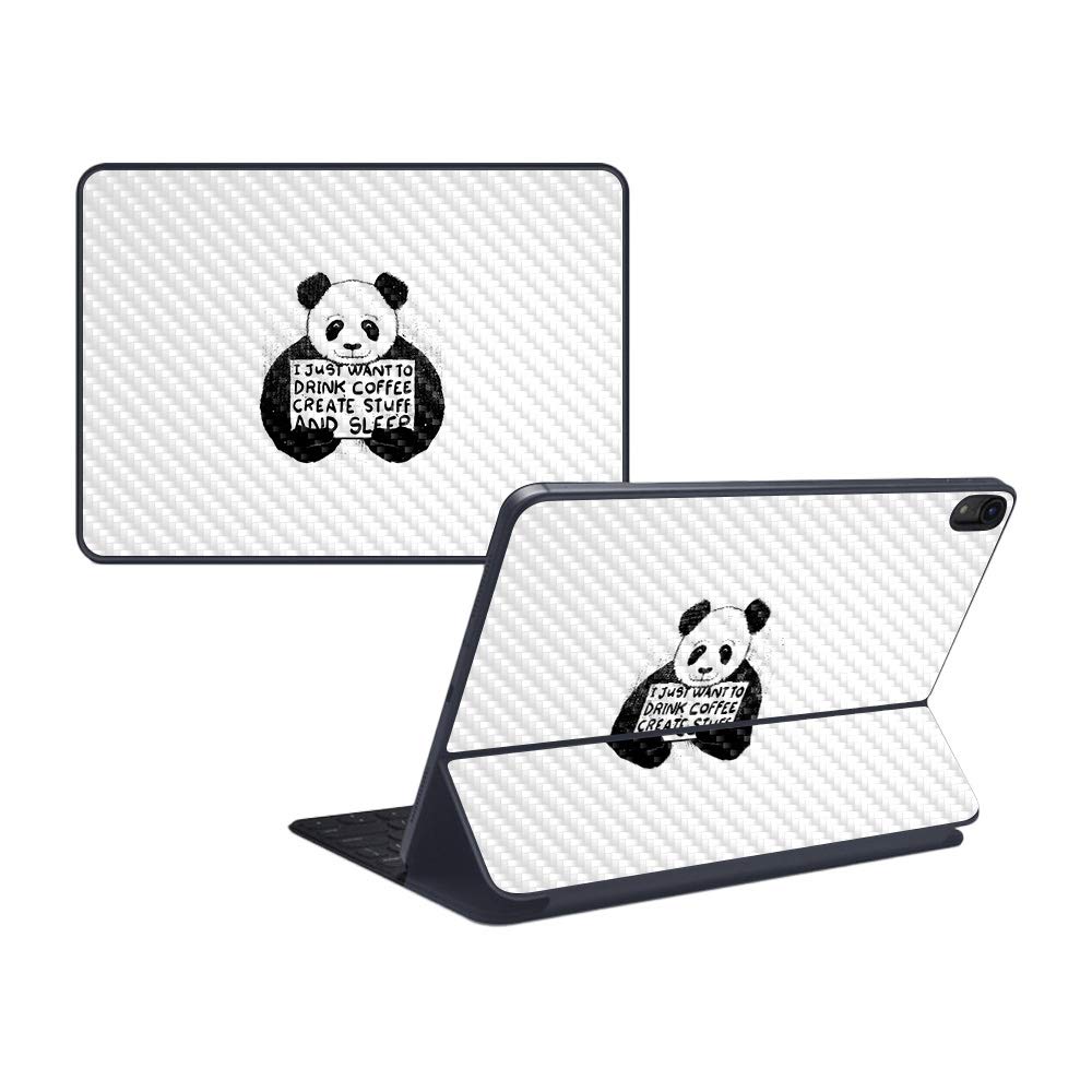 MightySkins Carbon Fiber Skin for Apple iPad Pro Smart Keyboard 12.9" (2018) - I Just Want to - Protective, Durable Textured Carbon Fiber Finish -