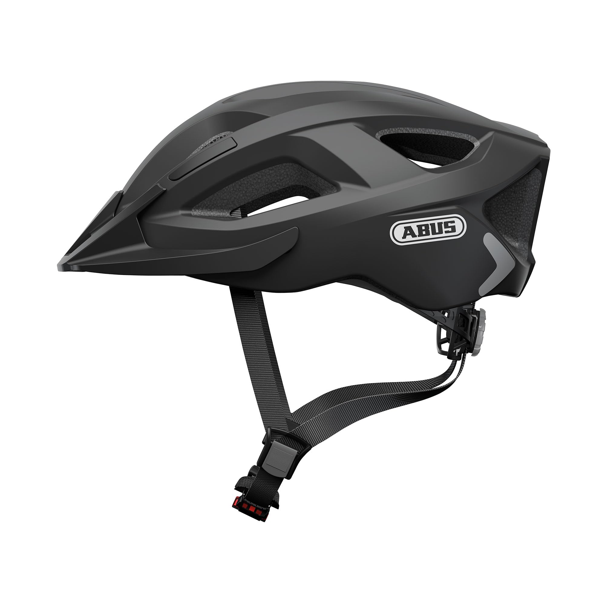 ABUS Stadthelm Aduro 2.0 - uniwersalny kask rowerowy z oświetleniem - sportowy design do ruchu miejskiego - dla kobiet i mężczyzn - czarny matowy, rozmiar S