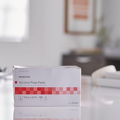 Vista 10 de McKesson Almohadillas de preparación de alcohol [Paquete de 1000] 70% isopropilo, toallitas envueltas individualmente, estériles, de grado médico