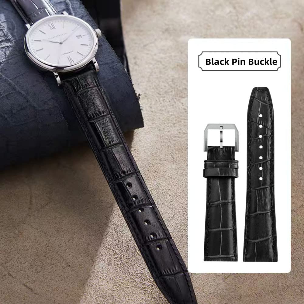 Cinturini per orologi IWC Cinturini in Vera Pelle 20mm 21mm 22mm Alligatore Goffrato Cinturini per Chiusura di Distribuzione IWC Portugieser per IWC Portofino Pilot'Watch Strap Original